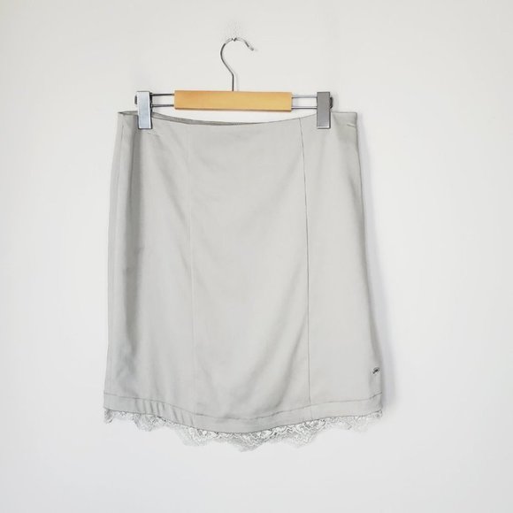 Sportalm  Switzerland Skirt Lace Trim Lyocell Athletic Soft Taupe 6 - Picture 3 of 12